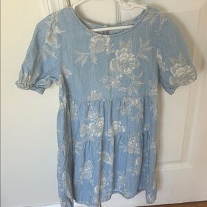 Old Navy Light Blue Floral Kids Dress